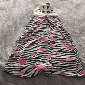Zebra hooded cape